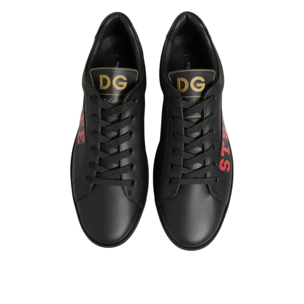 Dolce & Gabbana Schwarz Street Life Low Top Männer Turnschuhe Schuhe