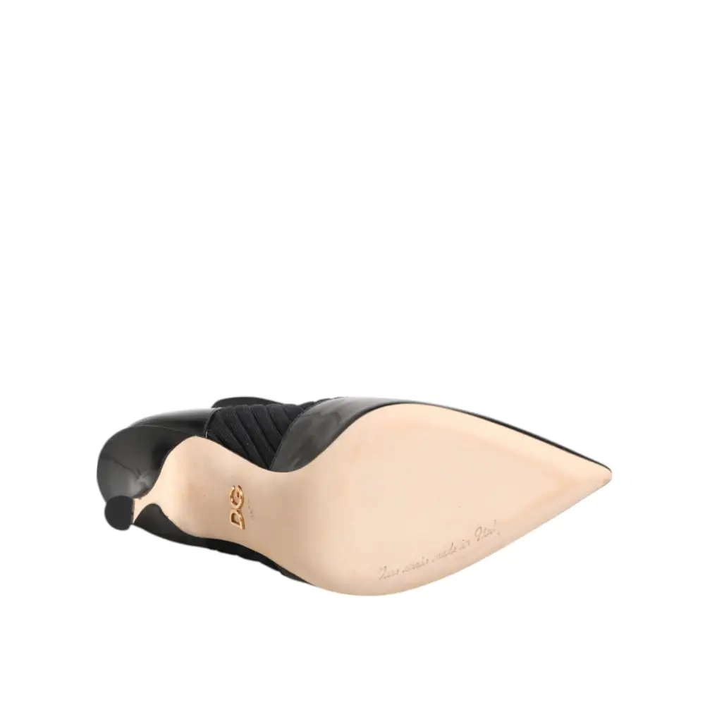 Dolce & Gabbana Schwarz Stretch Stilettos Booties Socken Schuhe - EU37/US6.5