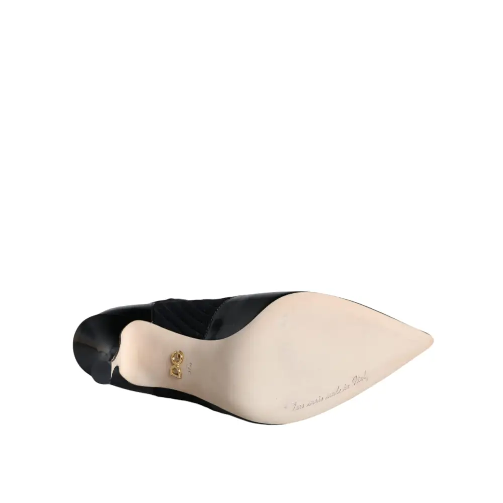 Dolce & Gabbana Schwarz Stretch Stilettos Booties Socken Schuhe - EU36/US5.5