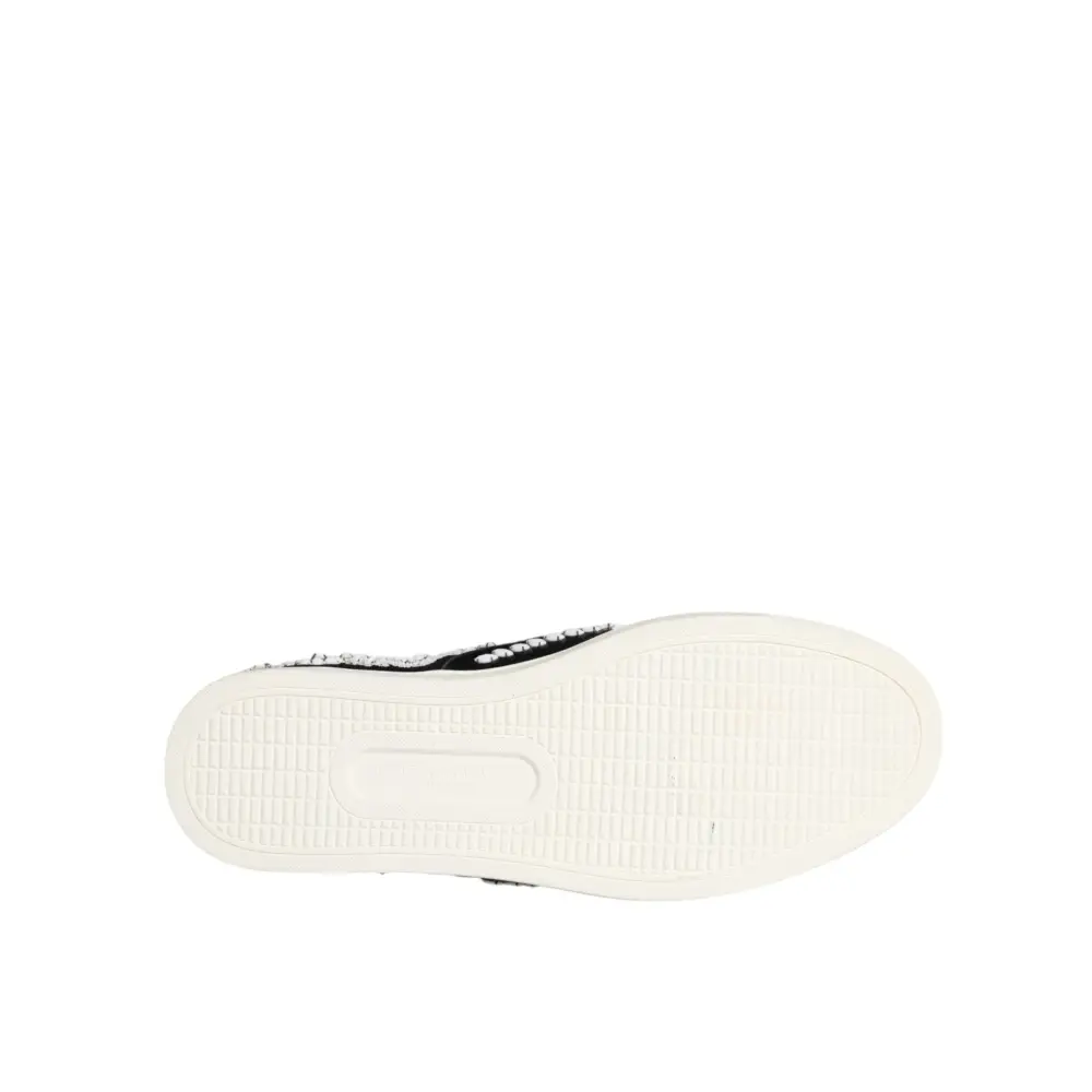 Dolce & Gabbana Schwarz verschönert London Männer Slip On Schuhe - EU41/US8