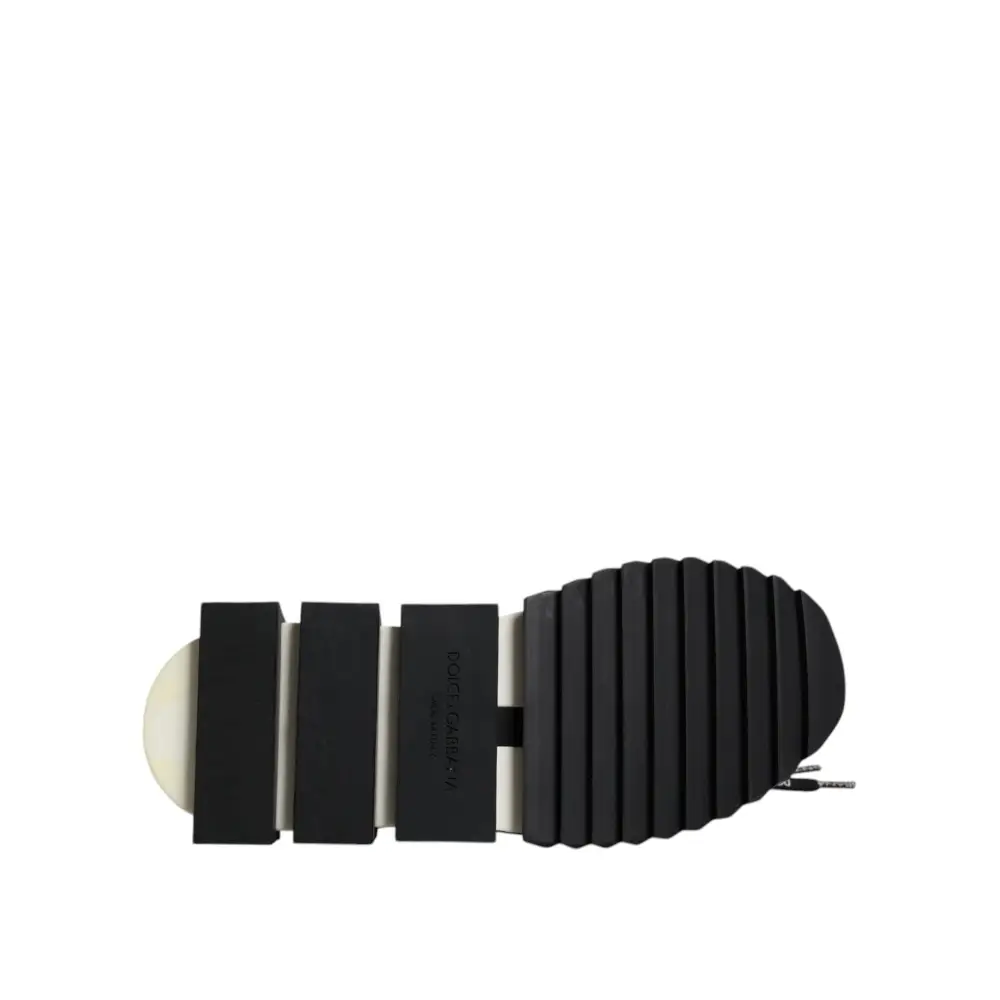 Dolce & Gabbana Schwarz Weiß Logo Sorrento Herren Turnschuhe Schuhe - EU39/US6