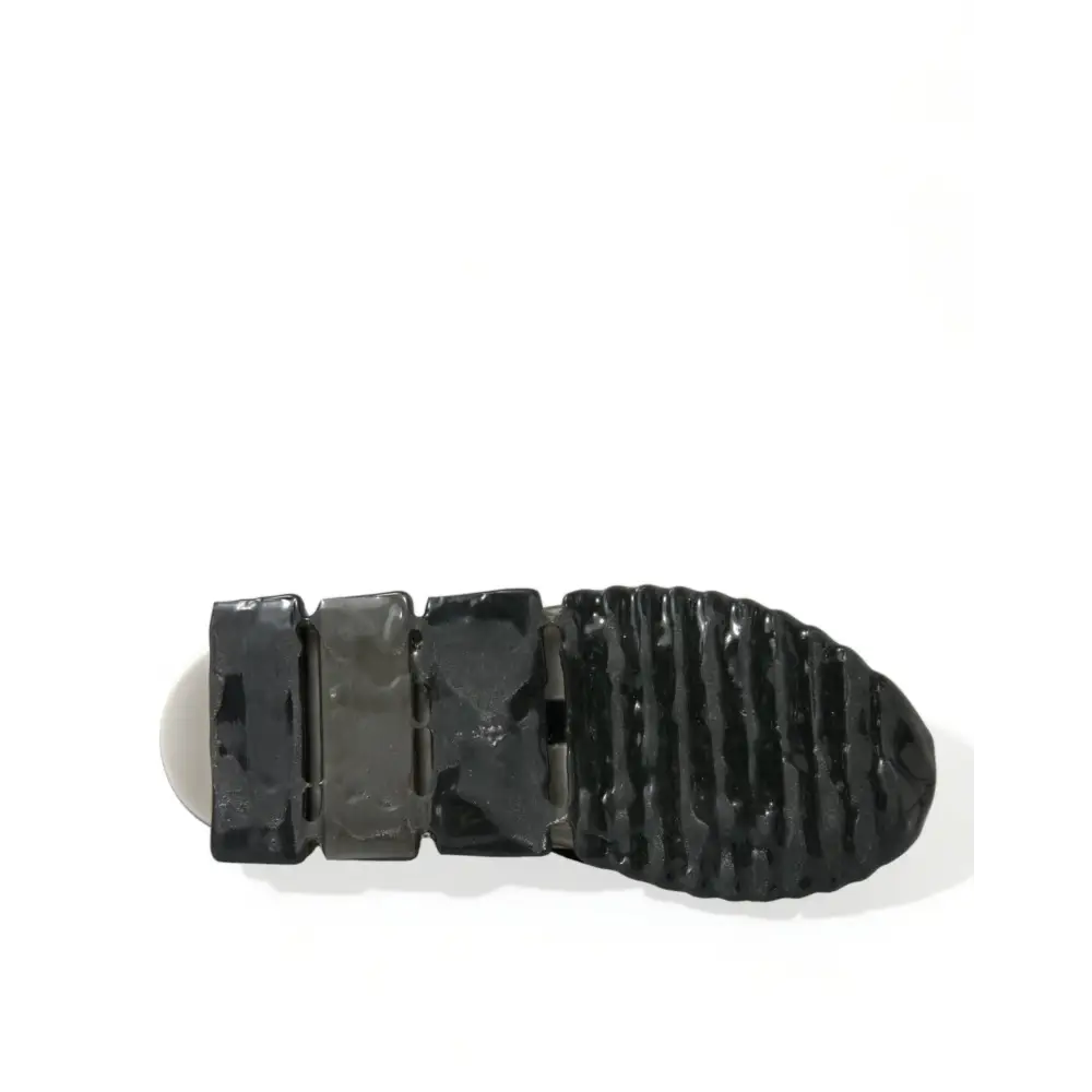 Dolce & Gabbana Schwarz Weiß Slip On Sneakers Sorrento Schuhe - EU39/US6