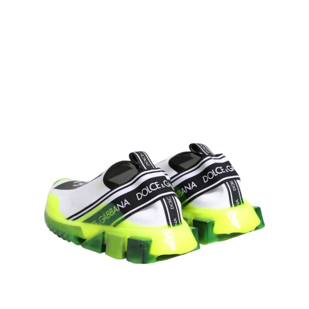 Dolce & Gabbana Schwarz Weiß Slip On Sorrento Sneakers Schuhe - EU40/US9.5