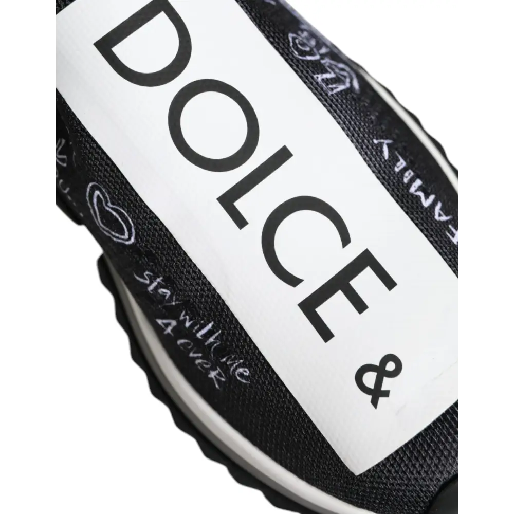 Dolce & Gabbana Schwarz Weiß Sorrento Low Top Sneakers Schuhe