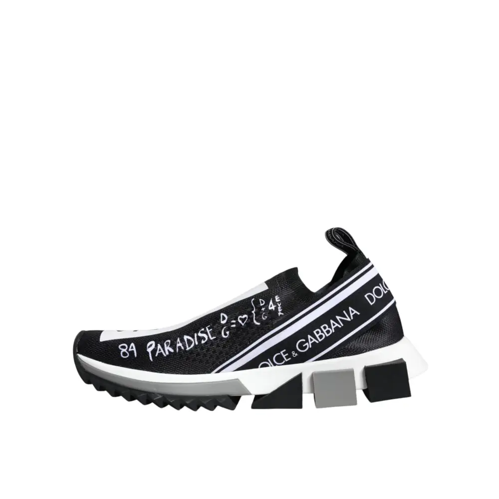 Dolce & Gabbana Schwarz Weiß Sorrento Low Top Sneakers Schuhe