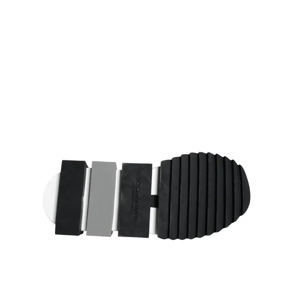 Dolce & Gabbana Schwarz Weiß Sorrento Low Top Sneakers Schuhe