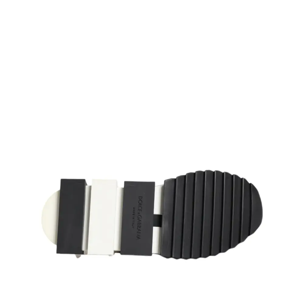 Dolce & Gabbana Schwarz Weiß Sorrento Low Top Sneakers Schuhe - EU39/US6