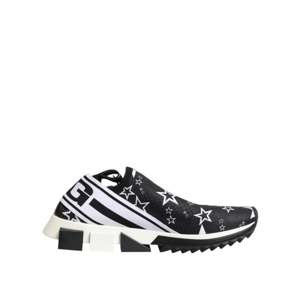 Dolce & Gabbana Schwarz Weiß Sorrento Low Top Sneakers Schuhe - EU39/US6