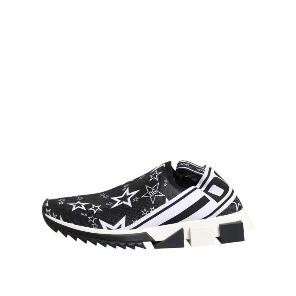 Dolce & Gabbana Schwarz Weiß Sorrento Low Top Sneakers Schuhe - EU39/US6