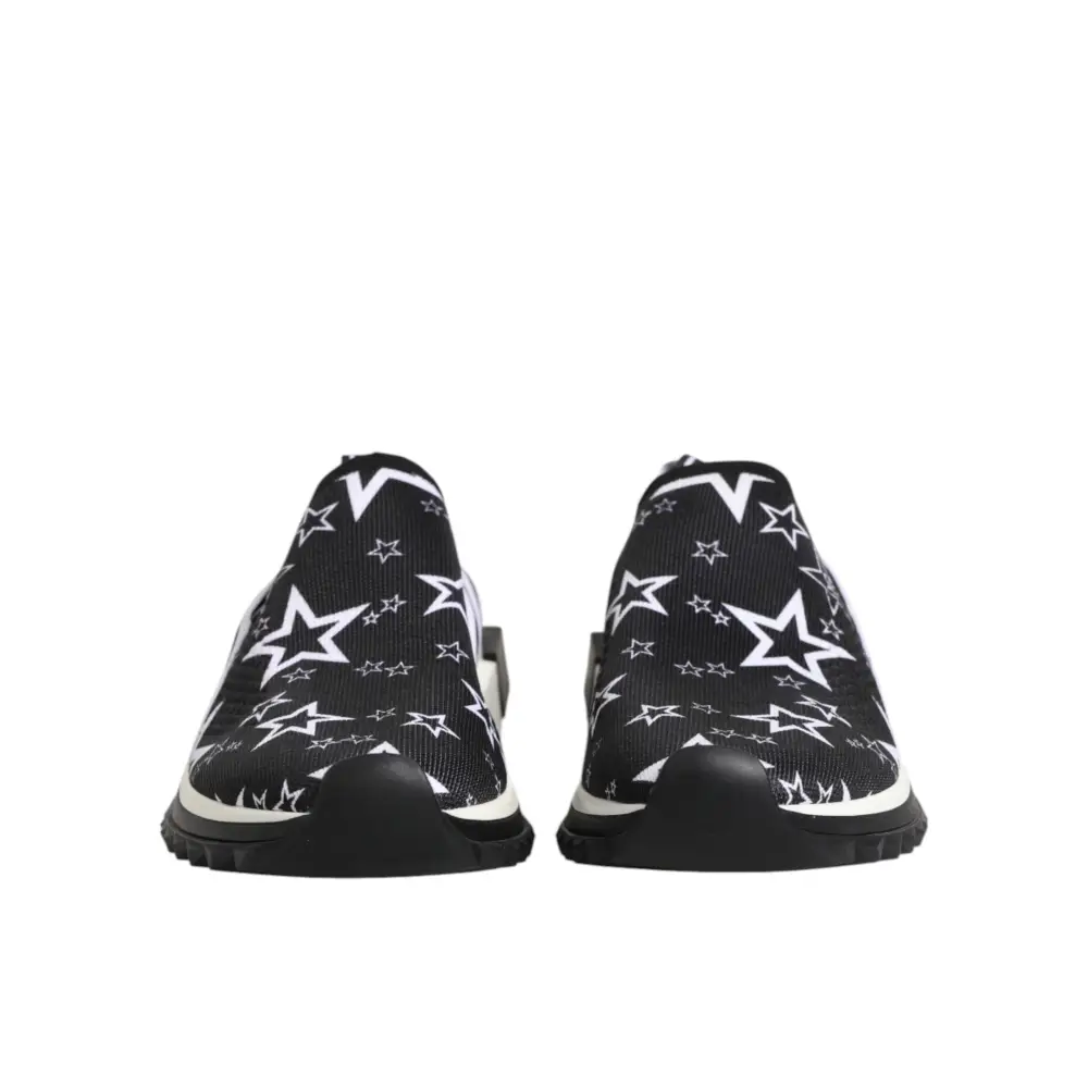 Dolce & Gabbana Schwarz Weiß Sorrento Low Top Sneakers Schuhe - EU39/US6