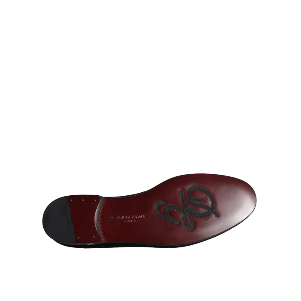 Dolce & Gabbana Schwarz Wildleder Loafers Formal Slip On Schuhe