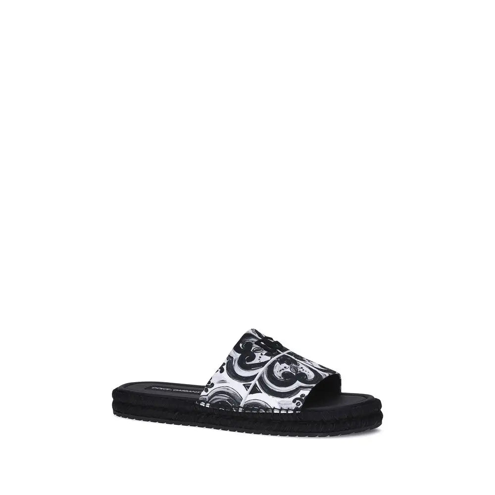 Dolce & Gabbana Schwarze Baumwoll-Espadrilles - EU40/US7