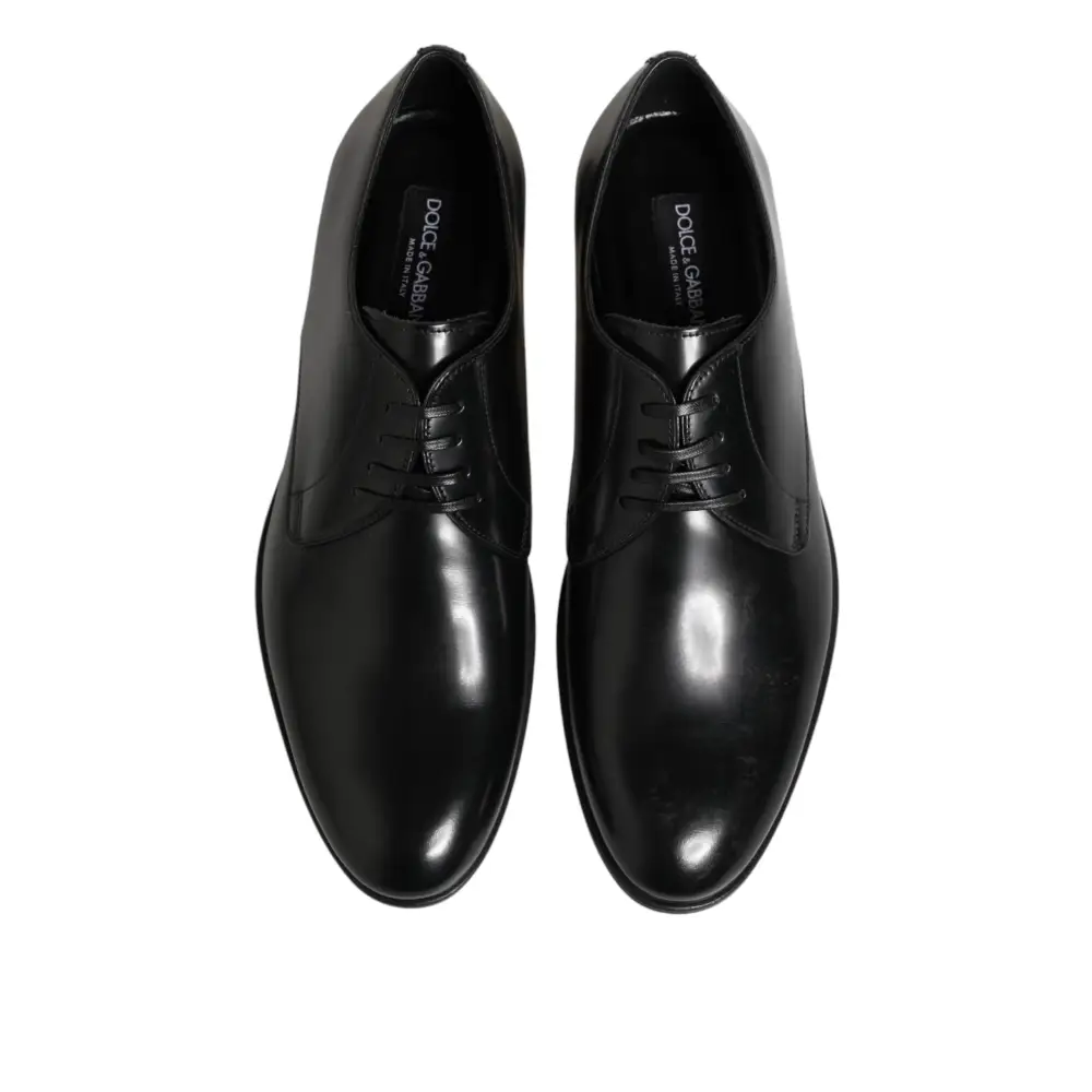 Dolce & Gabbana Schwarze Derby-Schnürschuhe aus Kalbsleder - EU41.5/US8.5