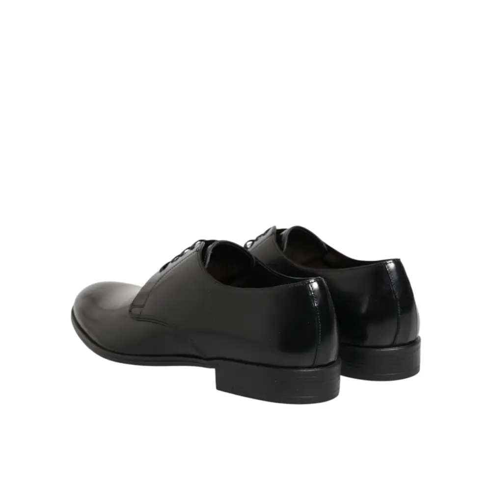 Dolce & Gabbana Schwarze Derby-Schnürschuhe aus Kalbsleder - EU41.5/US8.5