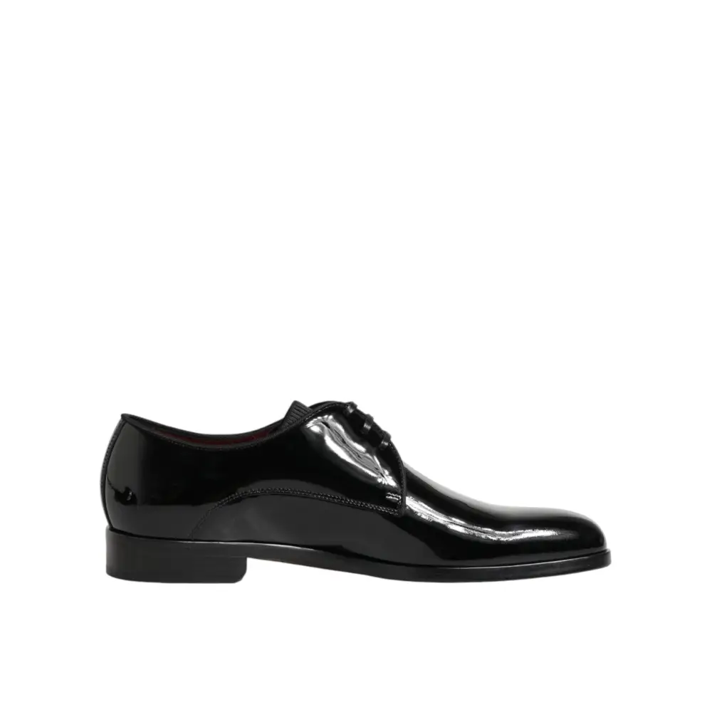 Dolce & Gabbana Schwarze Derby-Schnürschuhe aus Kalbsleder