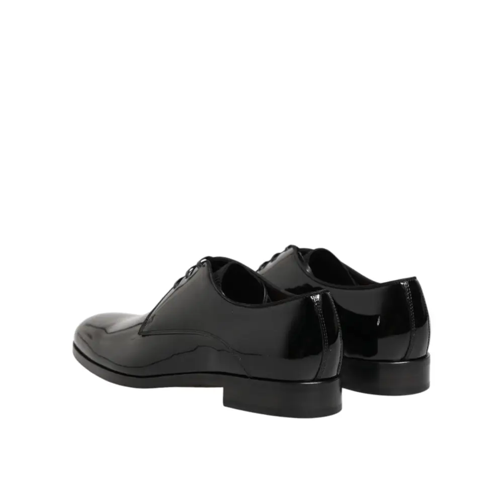 Dolce & Gabbana Schwarze Derby-Schnürschuhe aus Kalbsleder