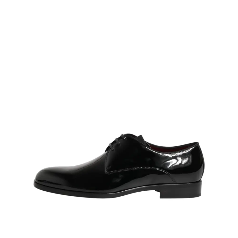 Dolce & Gabbana Schwarze Derby-Schnürschuhe aus Kalbsleder