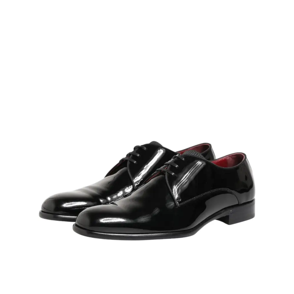 Dolce & Gabbana Schwarze Derby-Schuhe aus Kalbsleder für Herren - EU42/US9