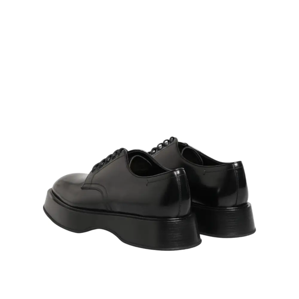 Dolce & Gabbana Schwarze Derby-Schuhe aus Kalbsleder für Herren - EU42/US9
