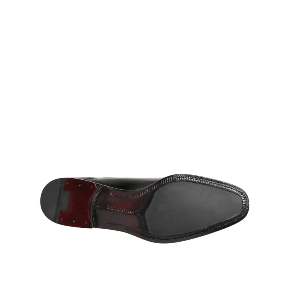 Dolce & Gabbana Schwarze Derby-Schuhe aus Kalbsleder für Herren - EU42/US9