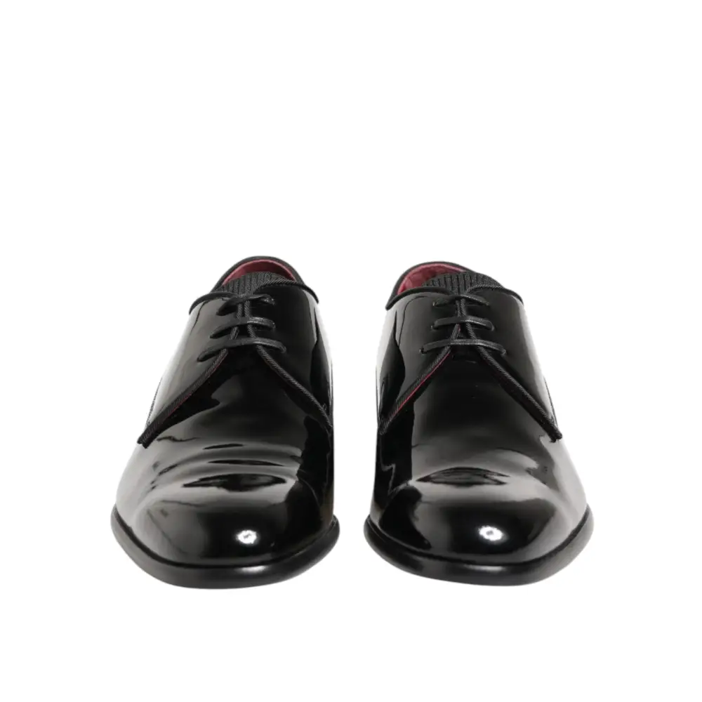 Dolce & Gabbana Schwarze Derby-Schuhe aus Kalbsleder für Herren - EU42/US9
