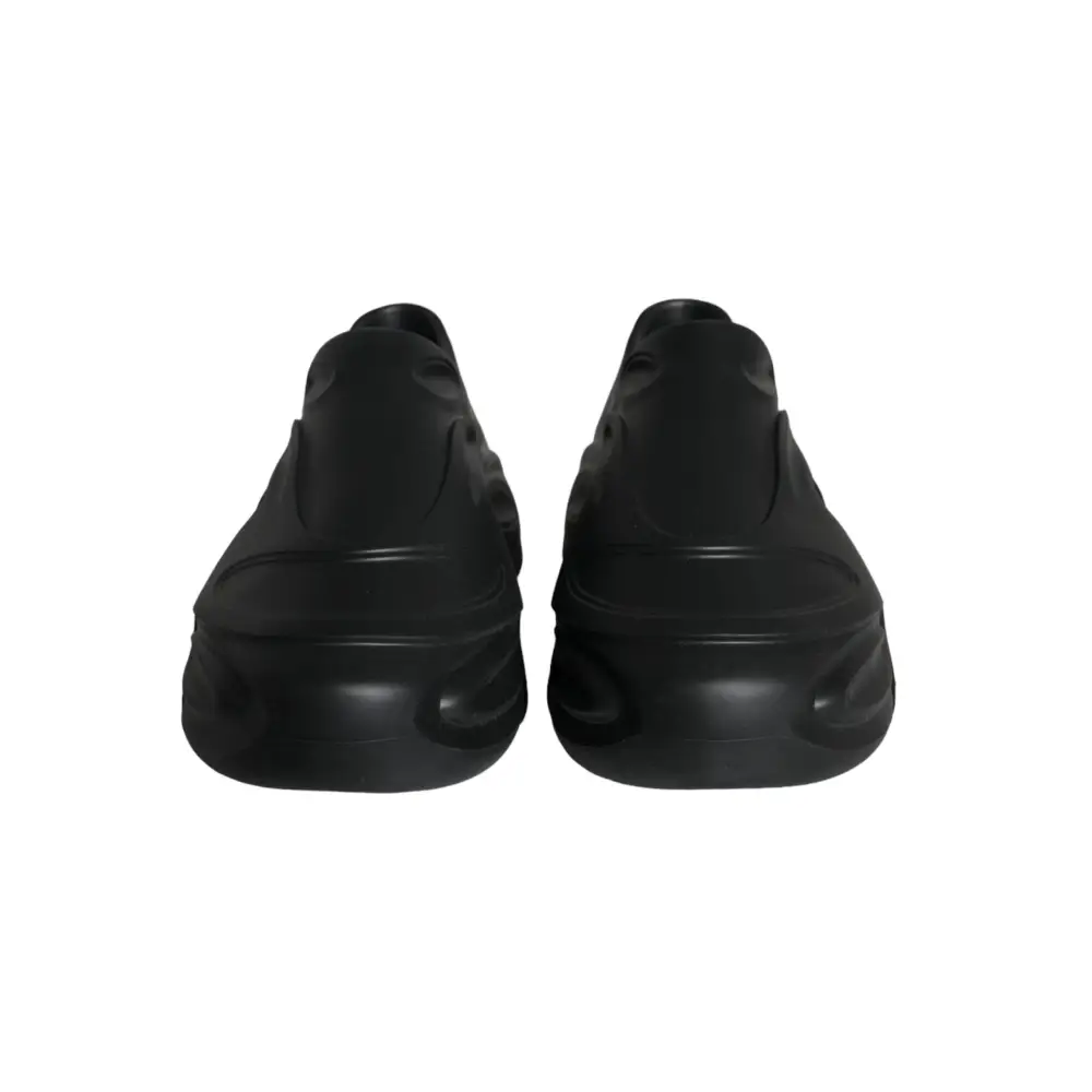 Dolce & Gabbana Schwarze Foiled Rubber Toy Low Top Sneakers Schuhe - EU44/US11