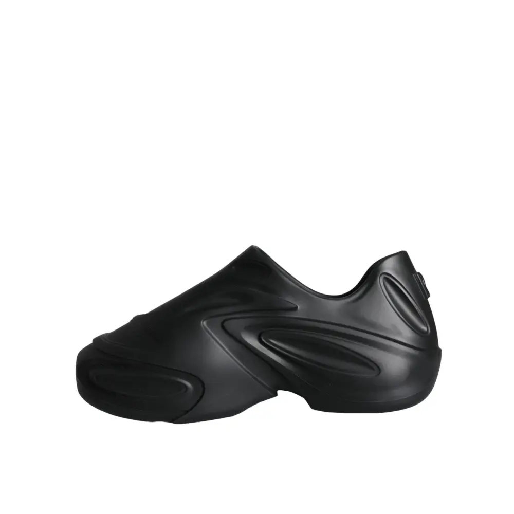 Dolce & Gabbana Schwarze Foiled Rubber Toy Low Top Sneakers Schuhe - EU44/US11