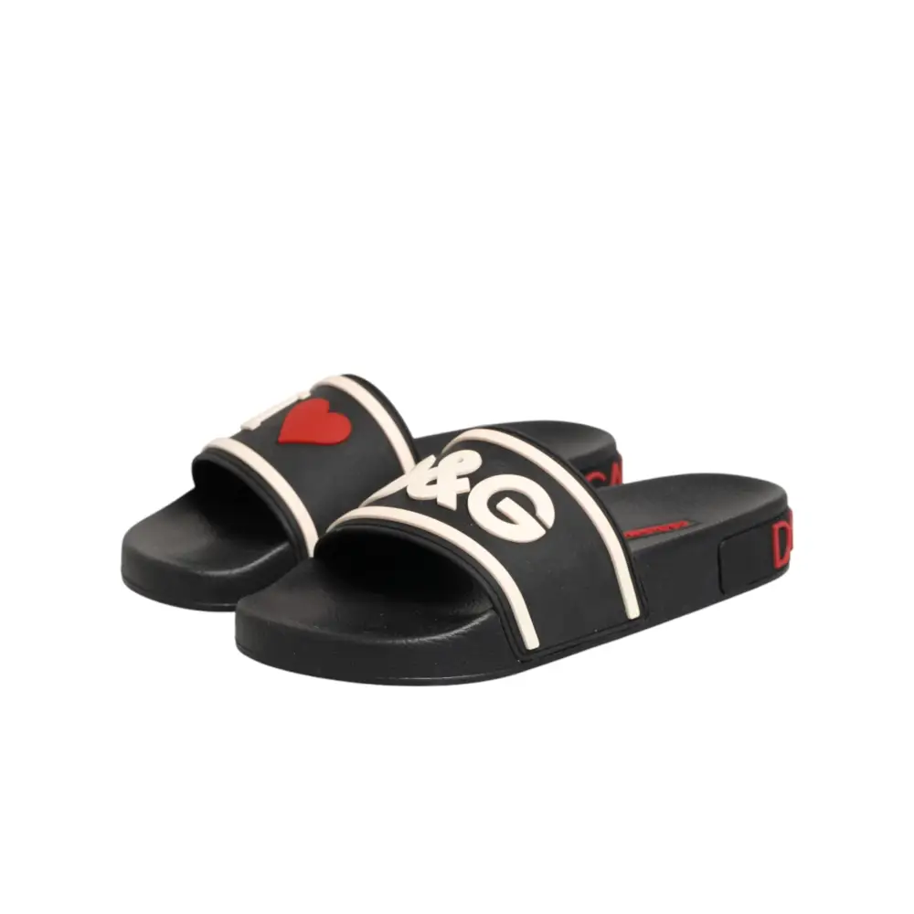 Dolce & Gabbana Schwarze Gummisandalen - EU35/US4.5