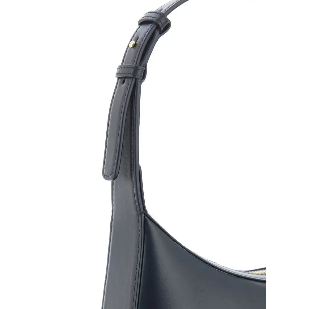 Dolce & Gabbana Schwarze Kalbsleder Bos Taurus Schultertasche