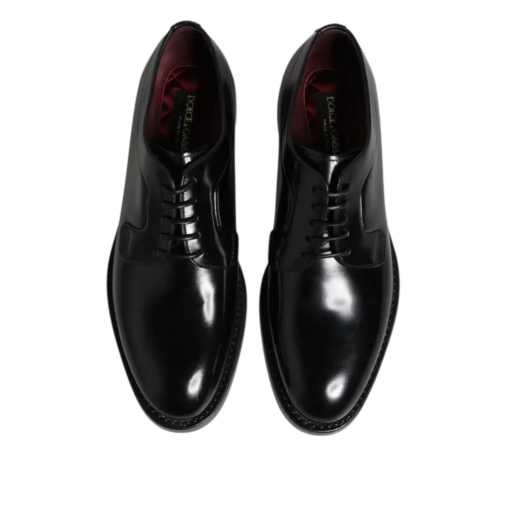 Dolce & Gabbana Schwarze Kalbsleder Schnürschuhe - EU46/US13