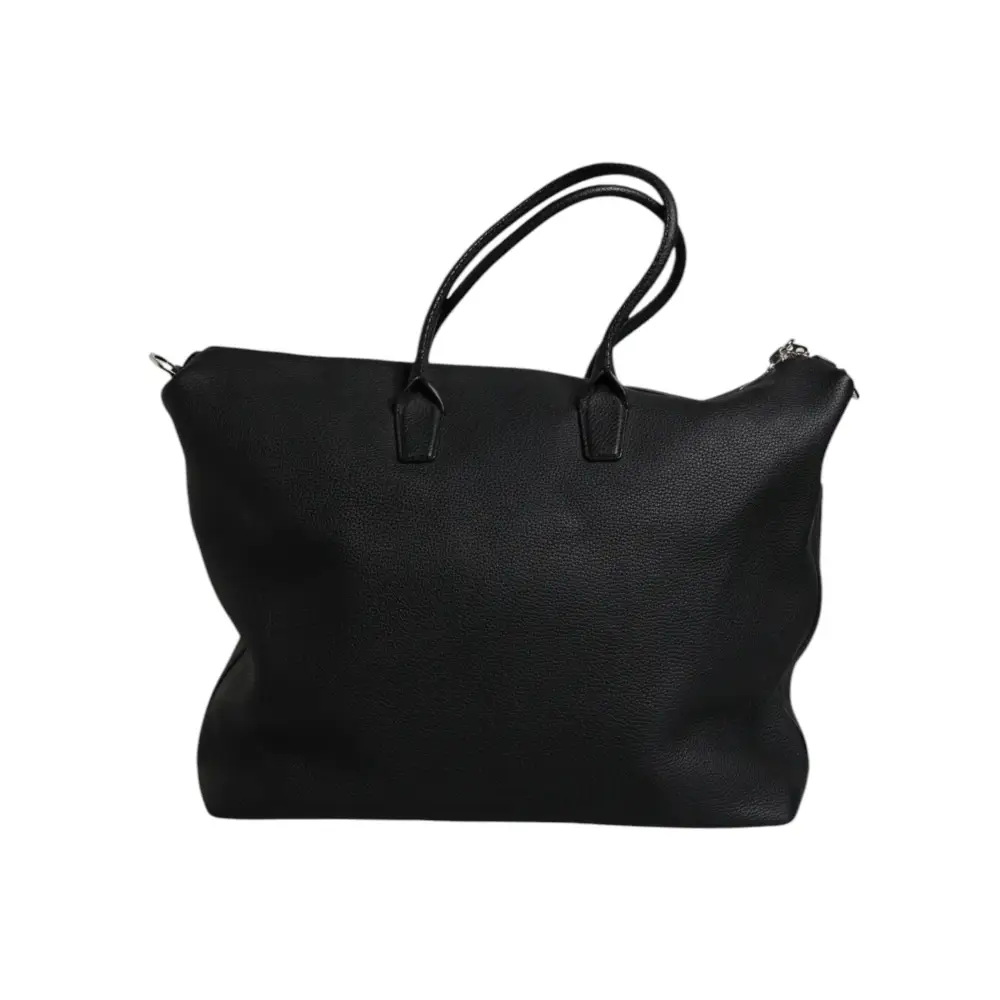 Dolce & Gabbana Schwarze Kalbslederhandtasche Duffle Bag