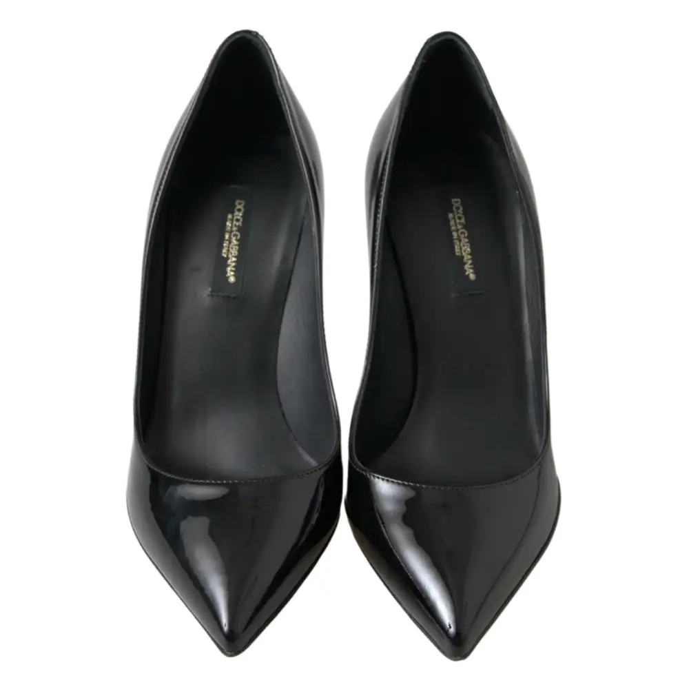 Dolce & Gabbana Schwarze Lackleder High Heels Pumps Schuhe