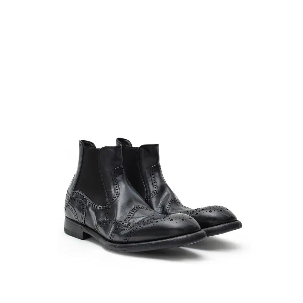 Dolce & Gabbana Schwarze Leder-Chelsea-Boots - EU42/US9