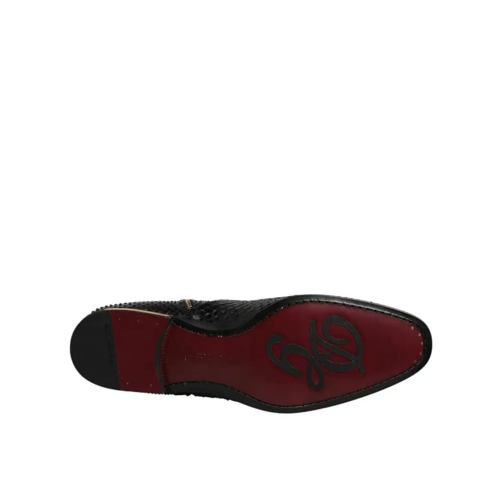 Dolce & Gabbana Schwarze Leder-Chelsea-Stiefeletten - EU44/US11