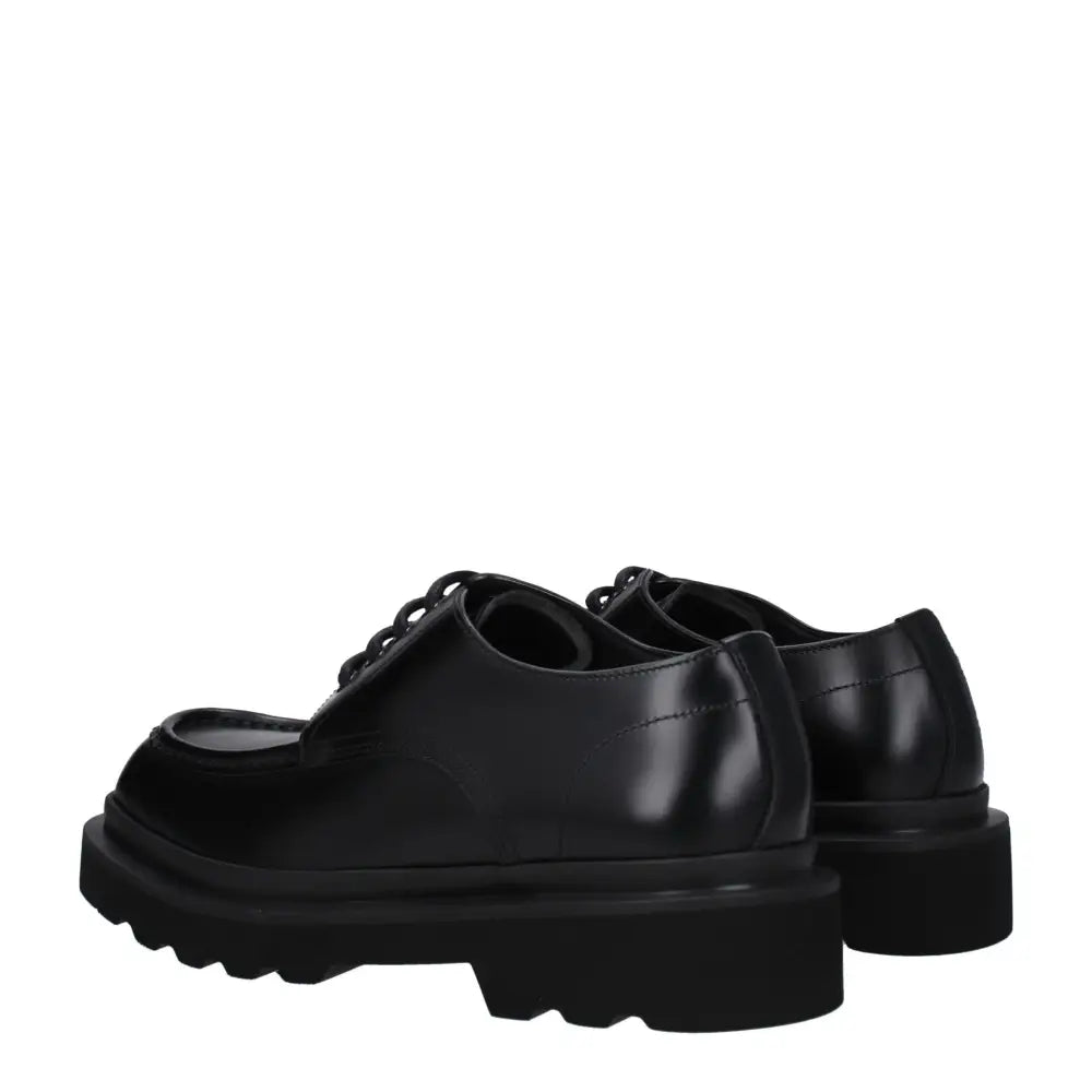 Dolce & Gabbana Schwarze Leder Oxfords und Derbies