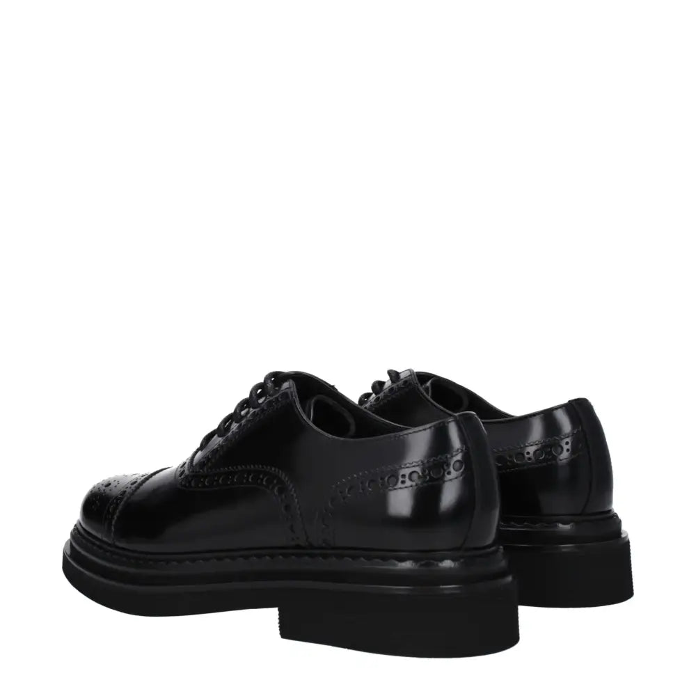 Dolce & Gabbana Schwarze Leder Oxfords und Derbies - EU40/US7