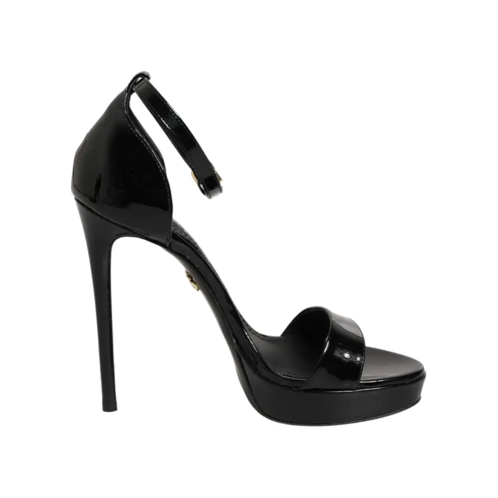 Dolce & Gabbana Schwarze Leder-Plateau-Sandalen Keira - EU36/US5.5