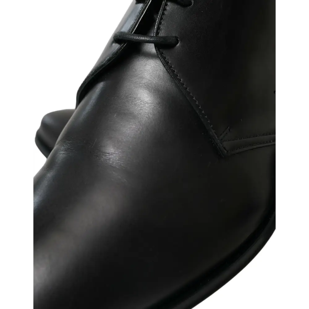 Dolce & Gabbana Schwarze Leder Schnürschuhe Formal Derby Dress Schuhe - EU43/US10