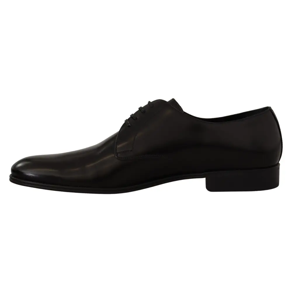 Dolce & Gabbana Schwarze Leder-Schnürschuhe für formelle Derbys - EU39.5/US6.5