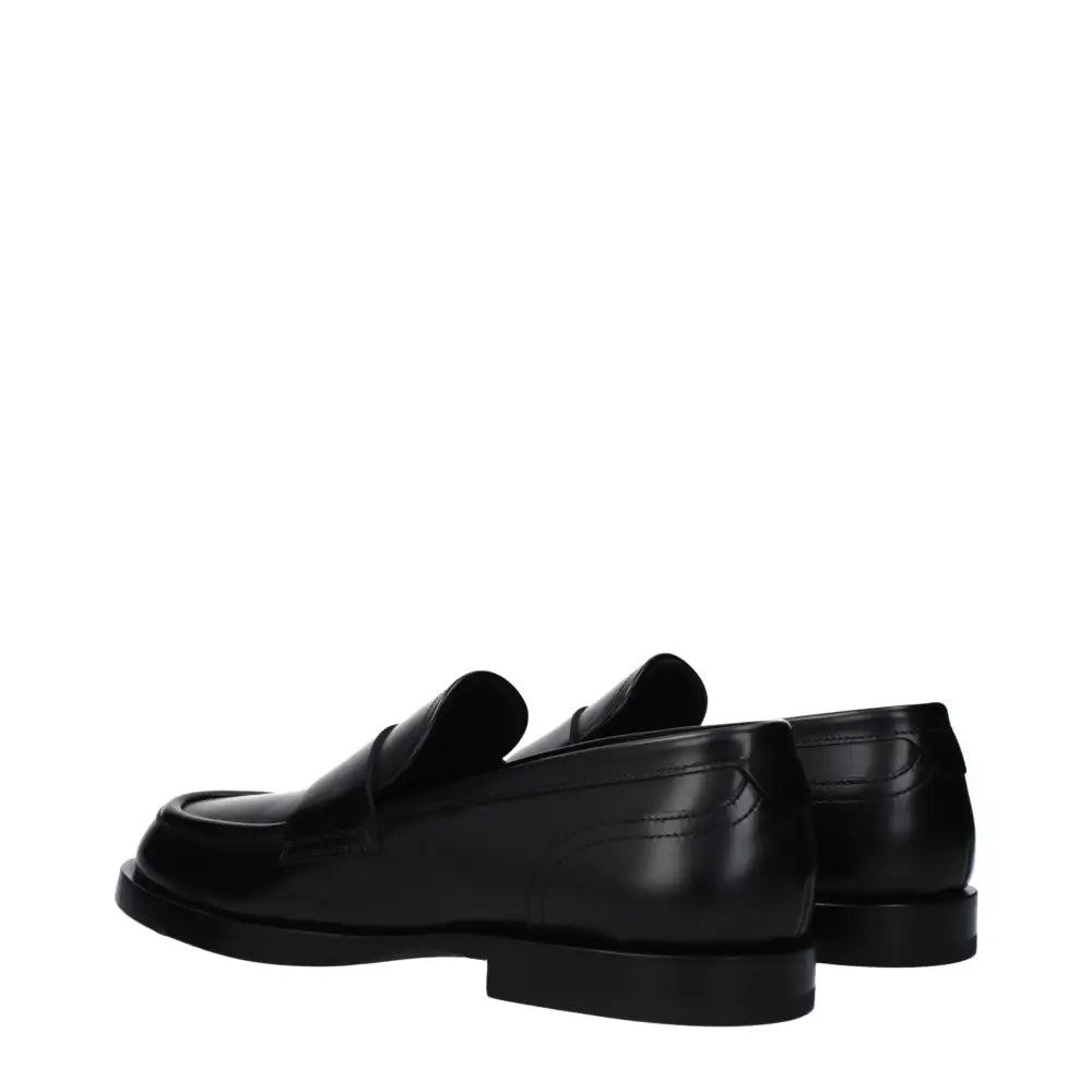 Dolce & Gabbana Schwarze Leder Slipper