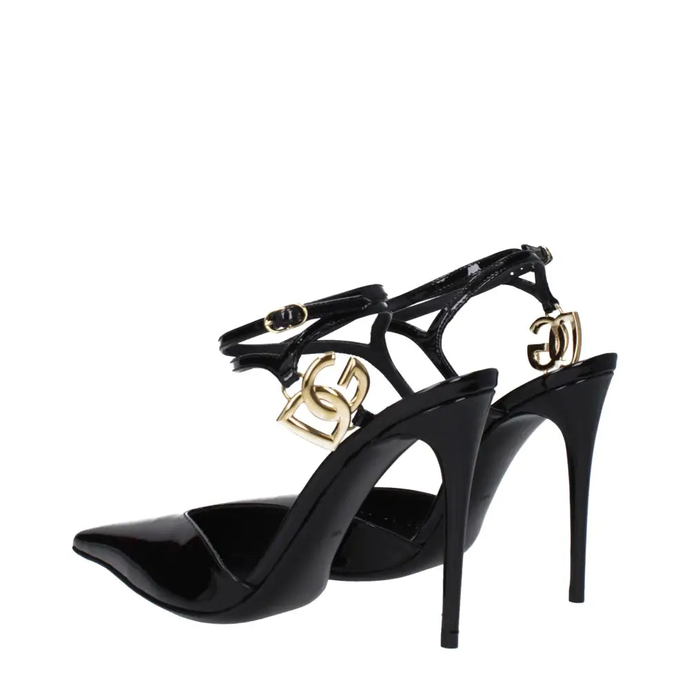 Dolce & Gabbana Schwarze Leder-Stilettosandalen - EU35.5/US5.5