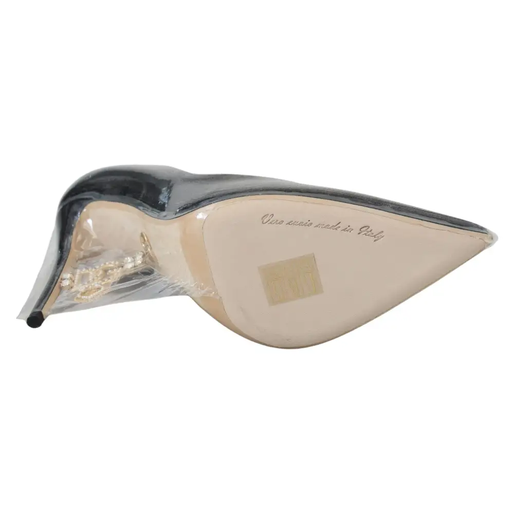 Dolce & Gabbana Schwarze Lederabsätze Pumps Kunststoffummantelte Schuhe - EU36/US5.5