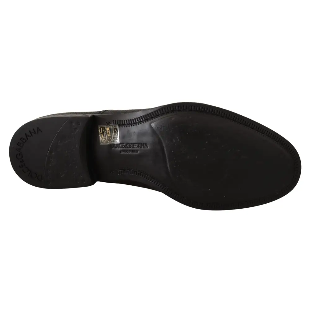 Dolce & Gabbana Schwarze Lederschnürschuhe für Herren Formaler Derby