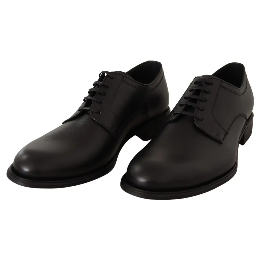 Dolce & Gabbana Schwarze Lederschnürschuhe für Herren Formaler Derby - EU41/US8