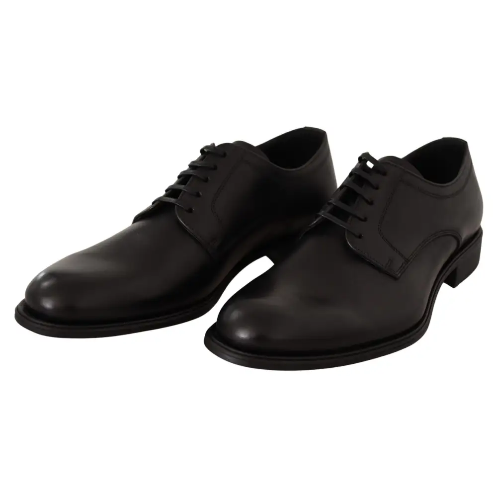 Dolce & Gabbana Schwarze Lederschnürschuhe für Herren Formaler Derby - EU40/US7