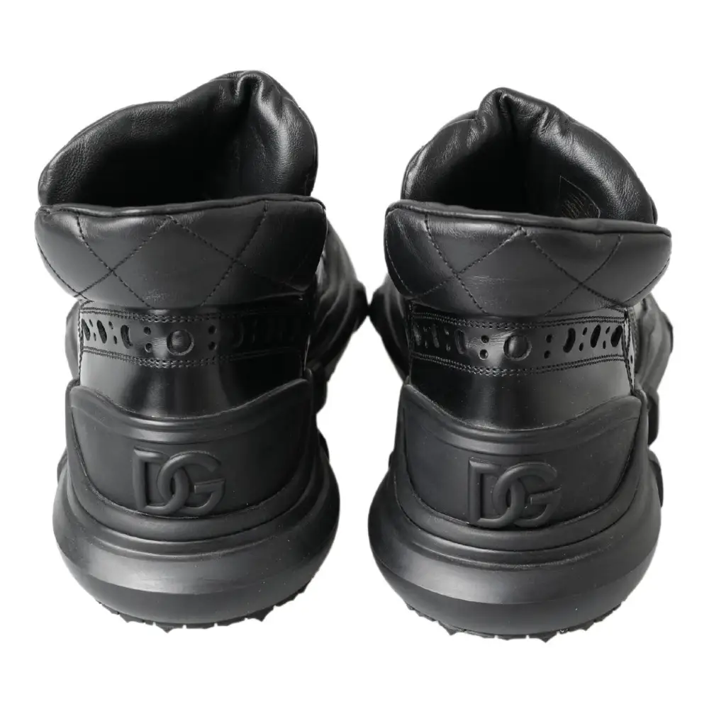 Dolce & Gabbana Schwarze Lederstiefel für die Freizeit