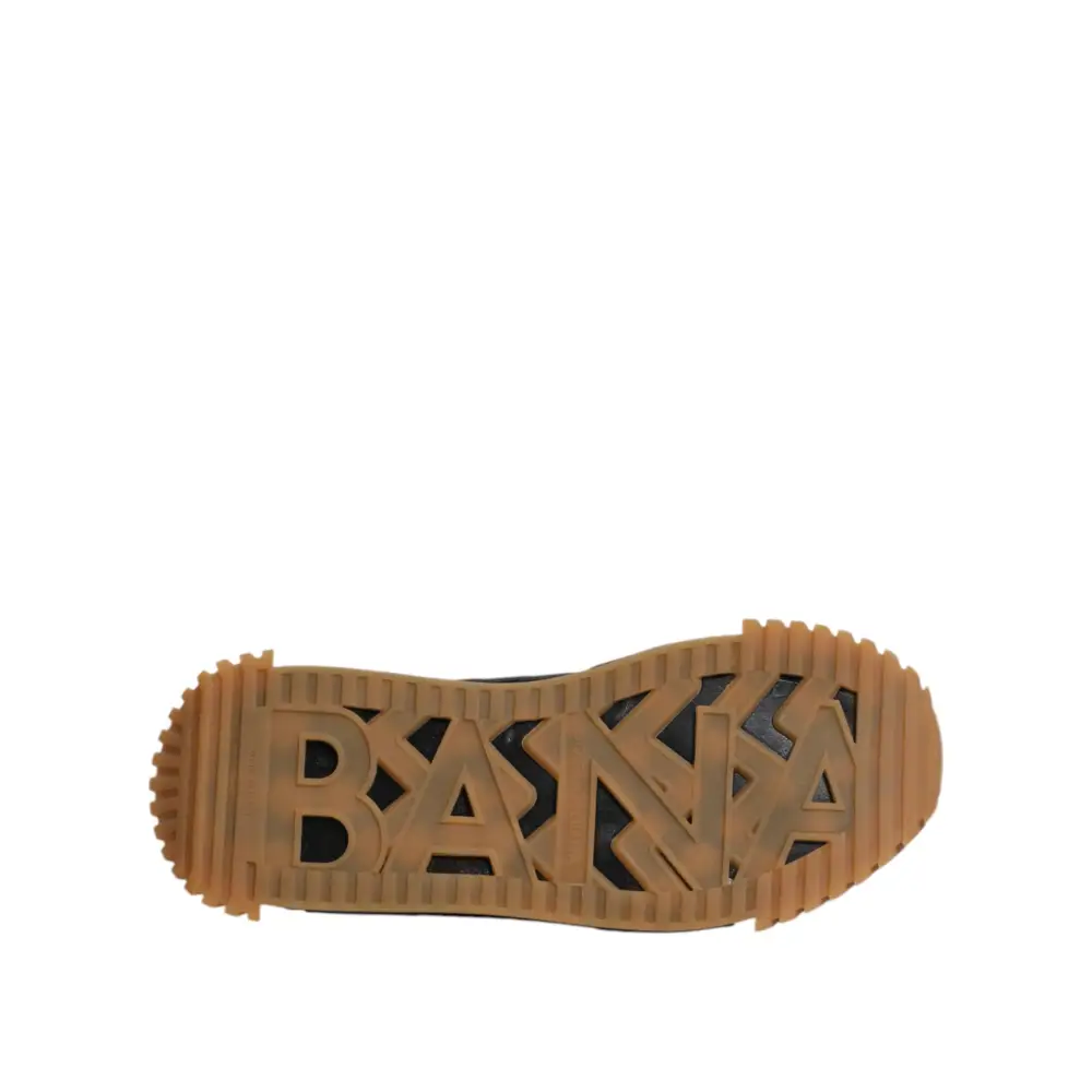 Dolce & Gabbana Schwarze NS1 Low-Top-Sneaker mit Logo-Schnürung