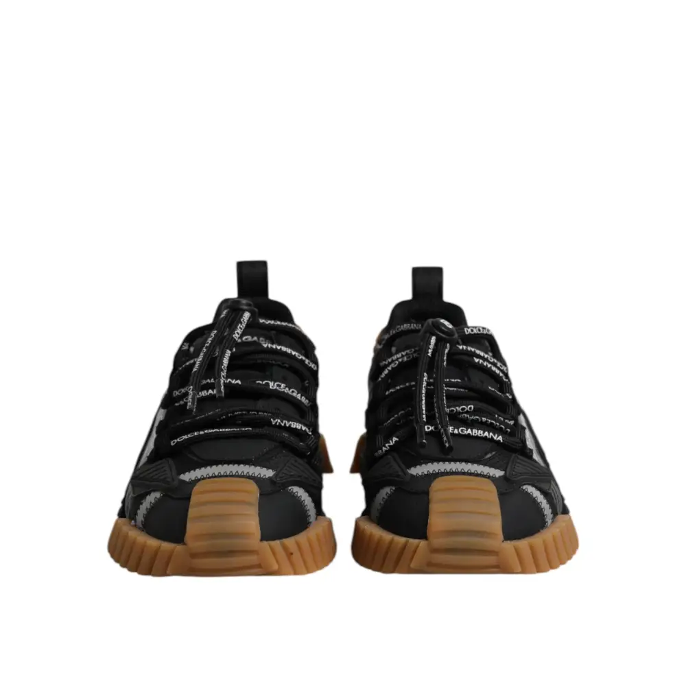 Dolce & Gabbana Schwarze NS1 Low-Top-Sneaker mit Logo-Schnürung