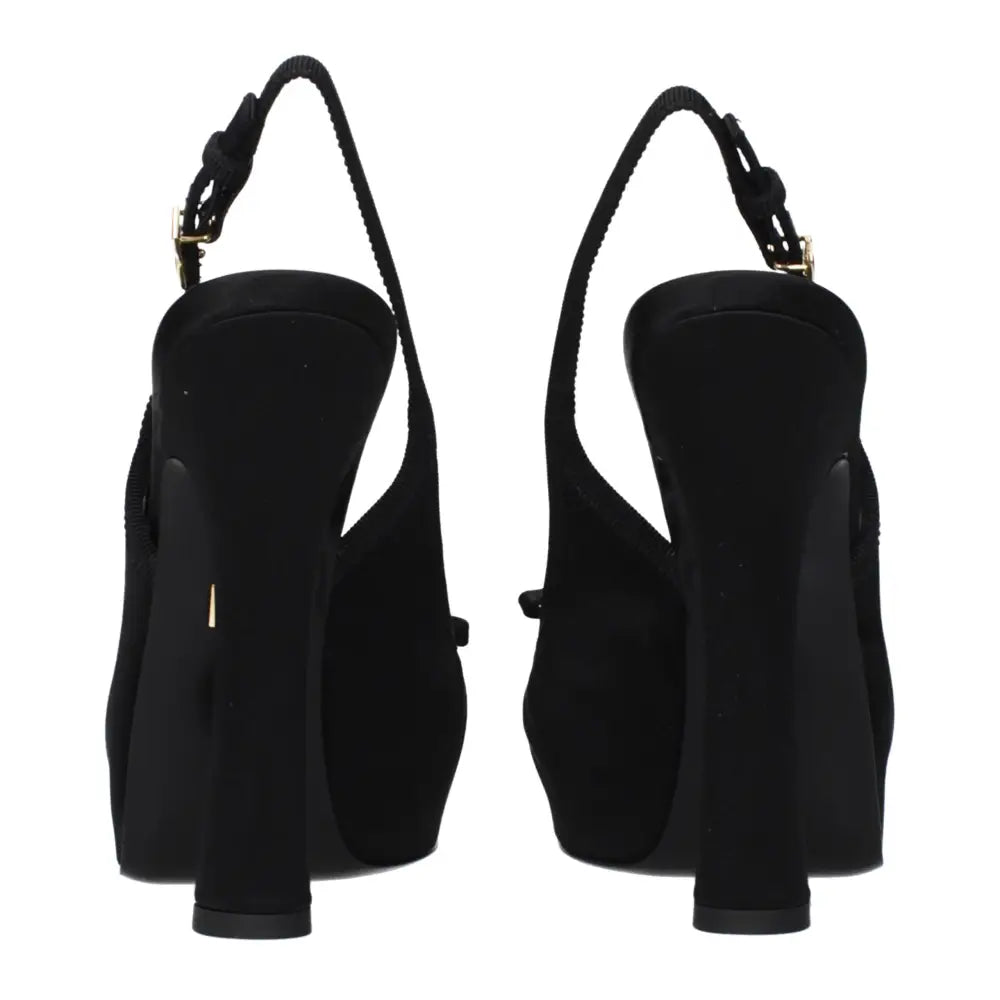 Dolce & Gabbana Schwarze Satin-Pumps