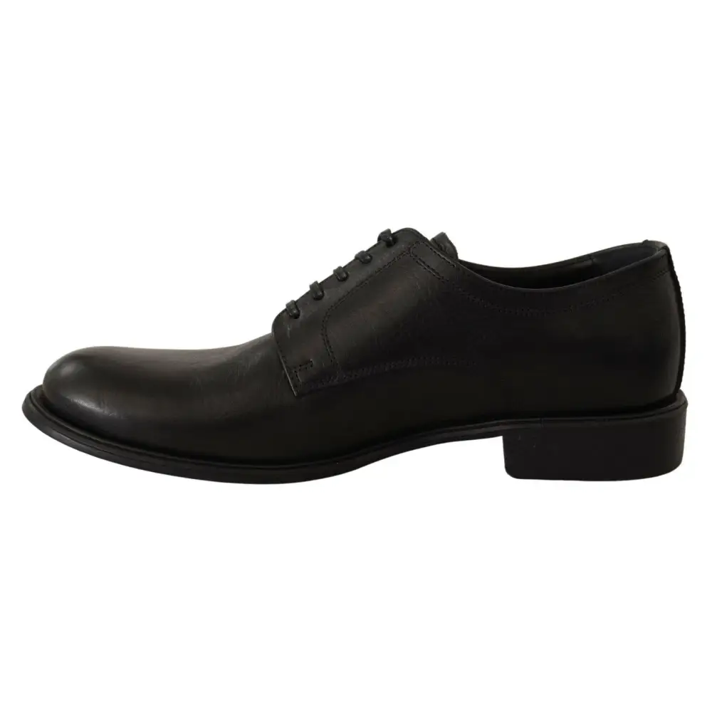 Dolce & Gabbana Schwarze Schnürschuhe aus Leder für Männer Formelle Derby-Schuhe - EU40/US7